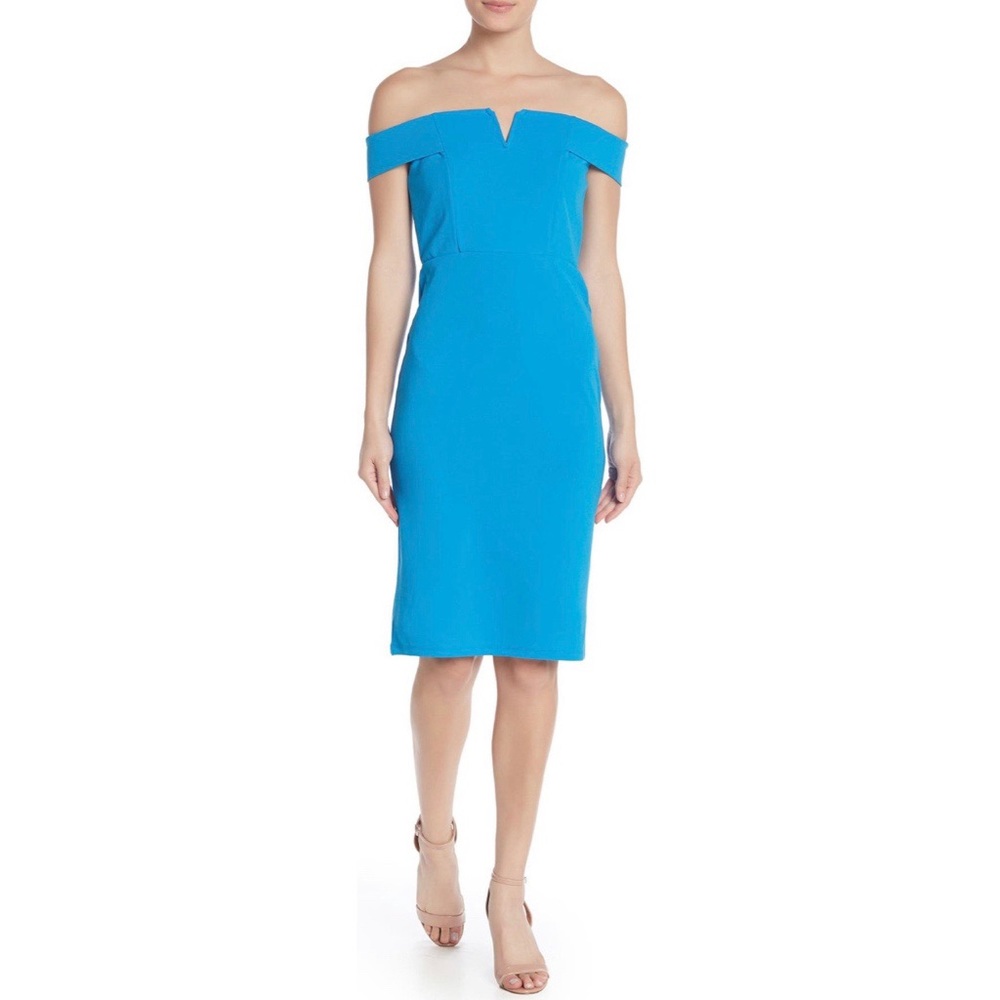 NEW LOVE BY DESIGN Off-the-Shoulder Midi Dress S - Picture 1 of 11